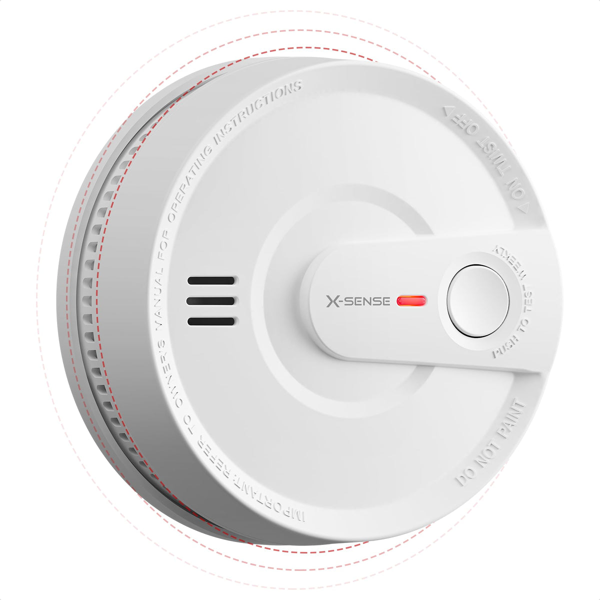 X-Sense Interconnected Smoke Detector, 10-Year Battery, SD20-W, 6-Pack