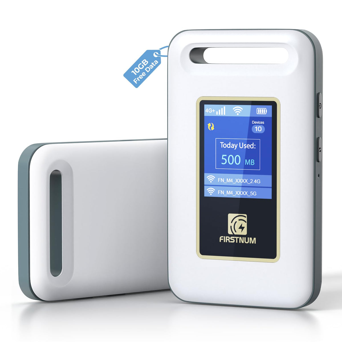 Portable WiFi Hotspot for Travel, Mobile Hotspot, 10GB Free US Data