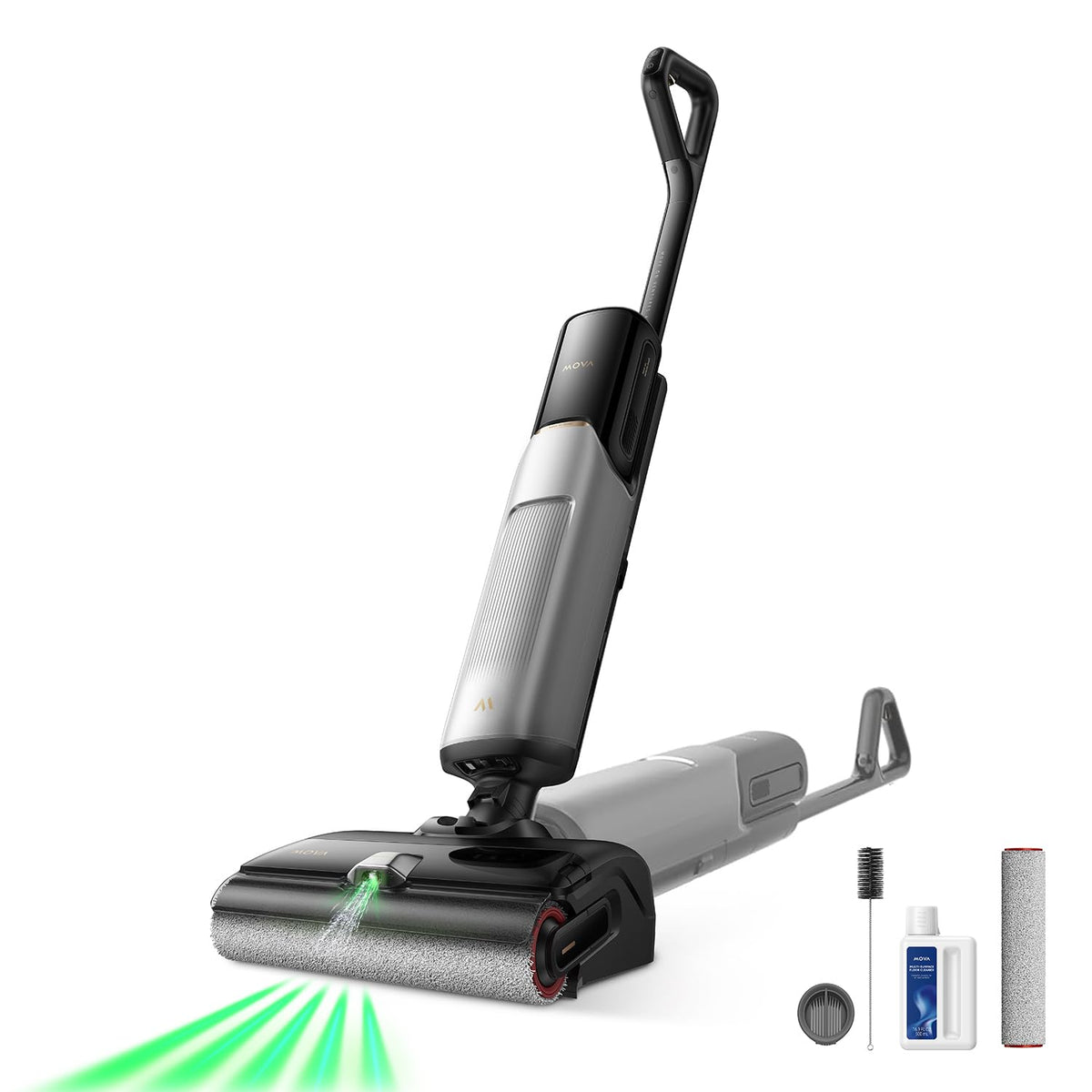 MOVA X4 Pro Wet Dry Vacuum Cleaner, 20000Pa Cordless Vacuum Mop with Zero Tangle, Hot Water Mopping for Sticky Messes,194℉ Hot Air Self Drying, 180° Lie Flat, Push-in Charging Station, LED Display