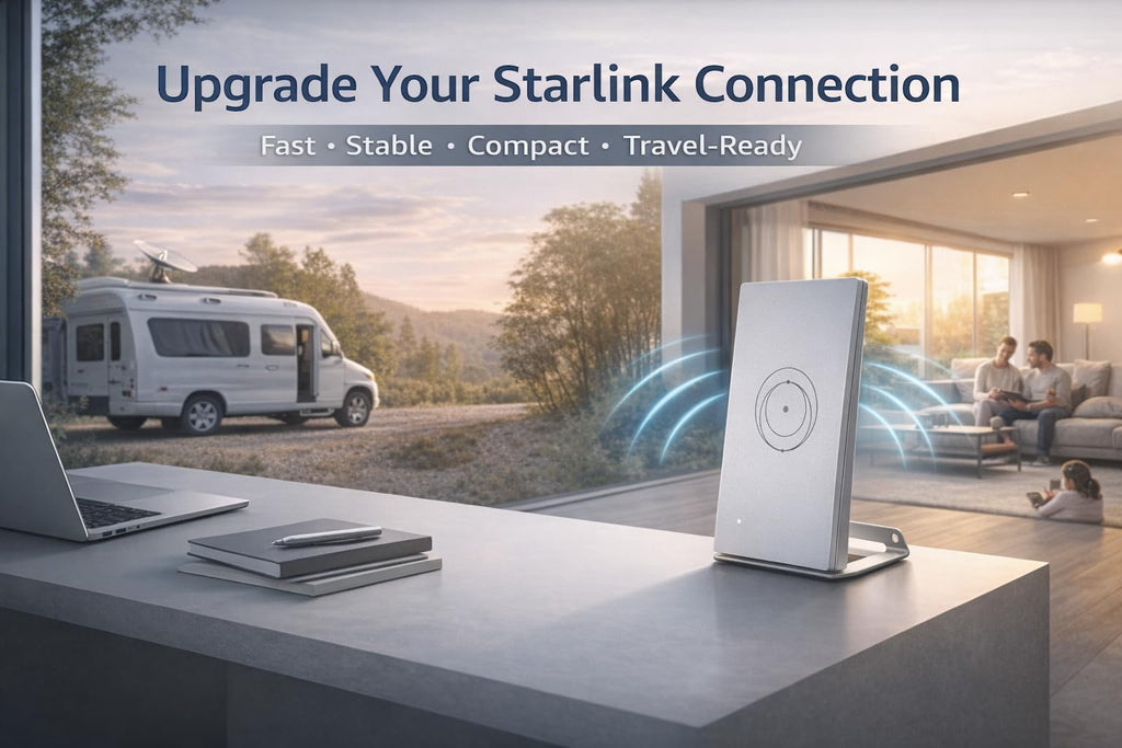 WiFi Router Mini, Compact Dual Band Wireless Internet Router, White, Mesh Network Compatible, Travel-Friendly Design, Compatible with Starlink V4, Gen3, Mini