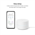 Google WiFi - AC1200 - Mesh WiFi System - WiFi Router - 4500 Sq Ft Coverage - Non-Retail Packaging - 3 Pack - Snow
