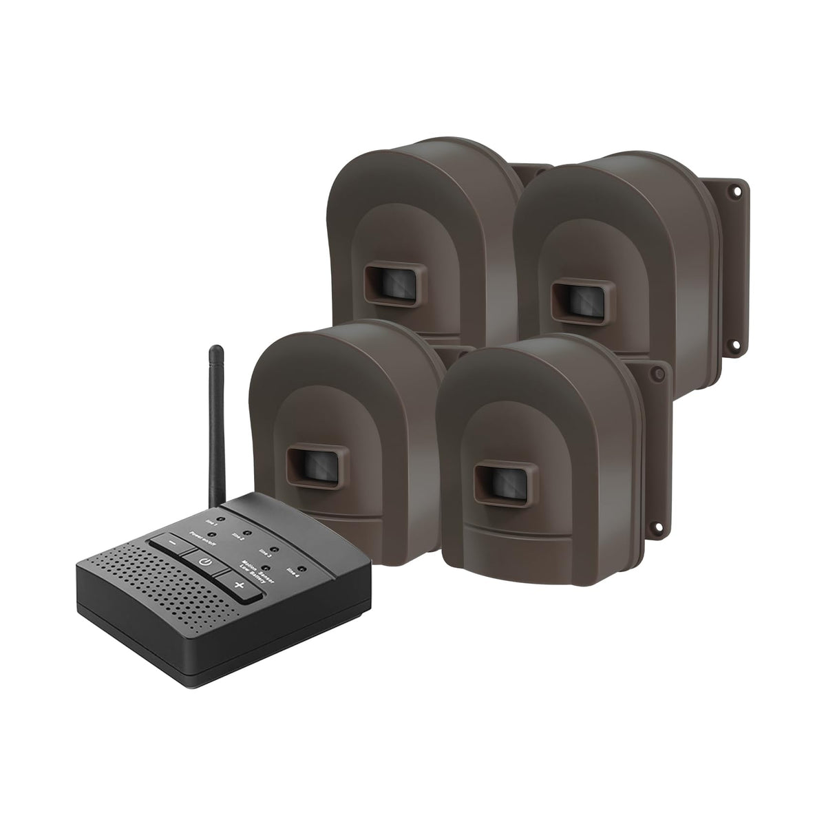 1/2 Mile Hosmart Driveway Alarm Wireless Motion Sensor System | Driveway Sensor Alert System Weatherproof Security Outdoor Detector Protect Outdoor/Indoor Property(1 Receiver & 4 Coffee Sensors)