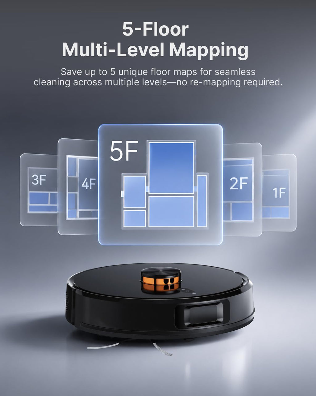 VONKO Robot Vacuum and Mop, 8000Pa, Self-Emptying, LiDAR Navigation