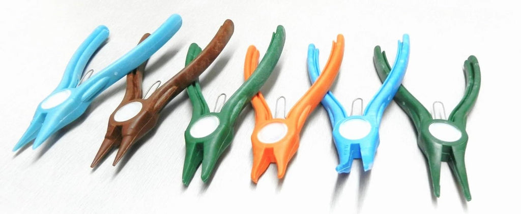Nylon Pliers Set of 6 for Jewelry Making, Non-Marring Plastic Jaw, Assorted Shapes, for Beading, Wire Wrapping, and Crafting