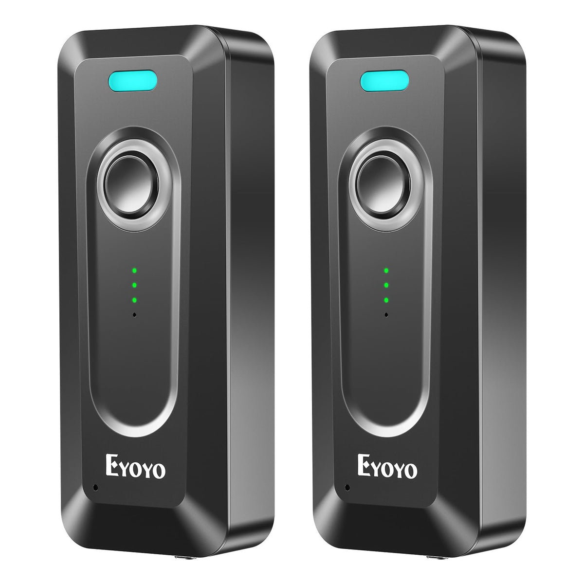 Eyoyo 2-Pack Portable Mini 2D Bluetooth Barcode Scanner Wireless with Clip