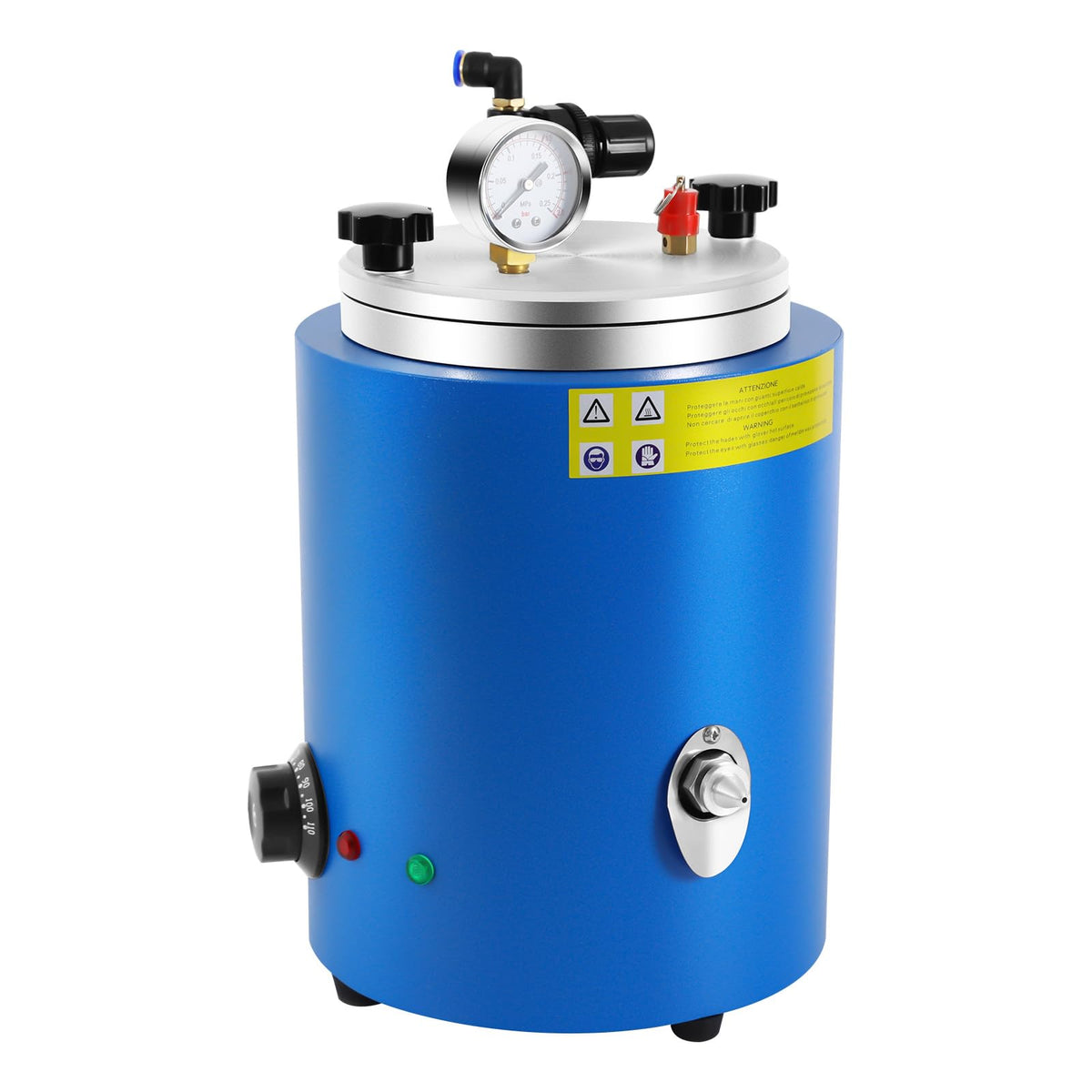 Wax Injector Vacuum Casting Machine 2.2L, 350W Round Barrel Mold 86-230°F with Double Nozzle Vacuum for Jewelry Wax Injection Beading Making Kit