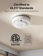 X-Sense Interconnected Smoke Detector, 10-Year Battery, SD19-W, 6-Pack