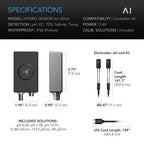 AC Infinity Hydro Sensor, Water and Nutrient Monitoring for UIS Controllers