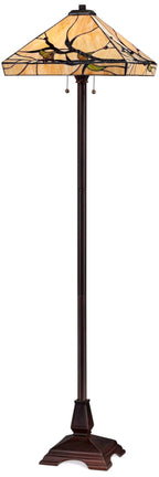 62" Tall Budding Branch Art Glass Floor Lamp Living Room