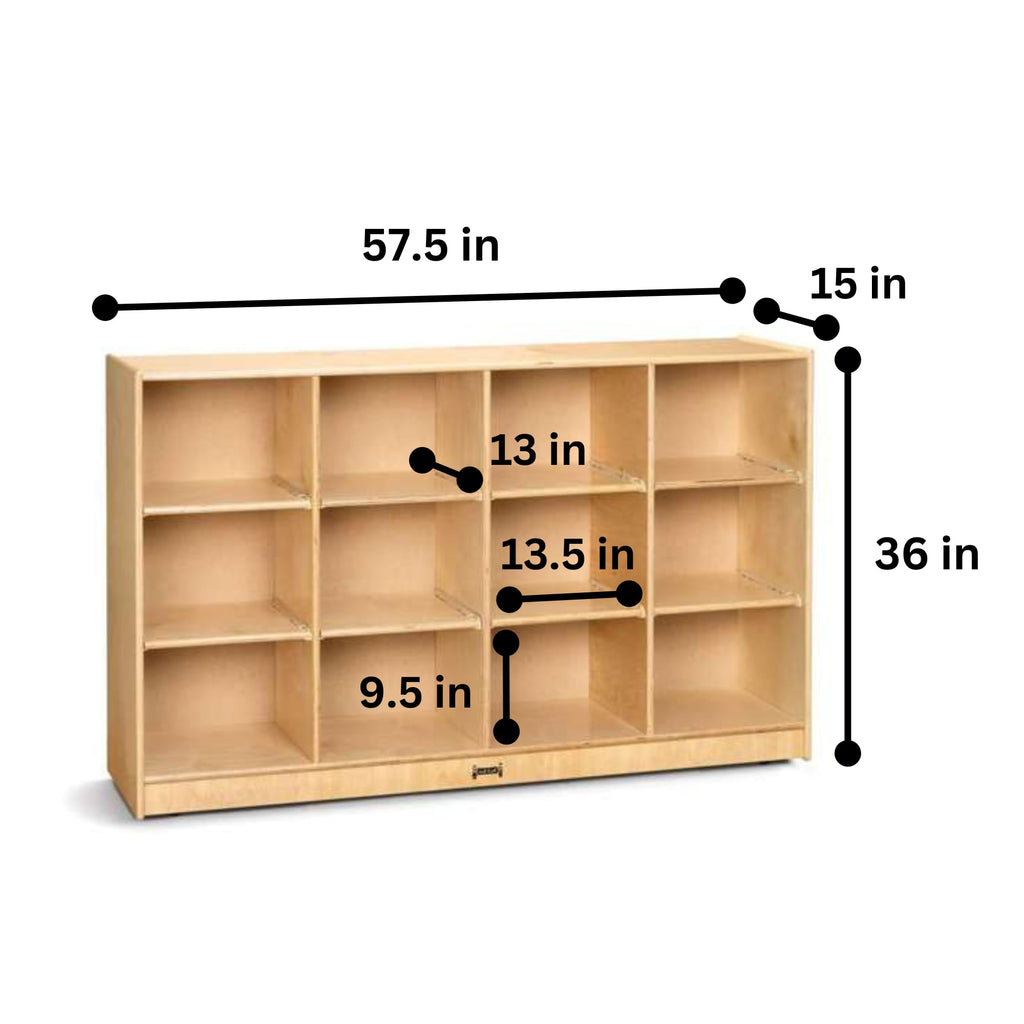 Jonti-Craft 0304JC 12 Tub Large Mobile Unit Without Bins