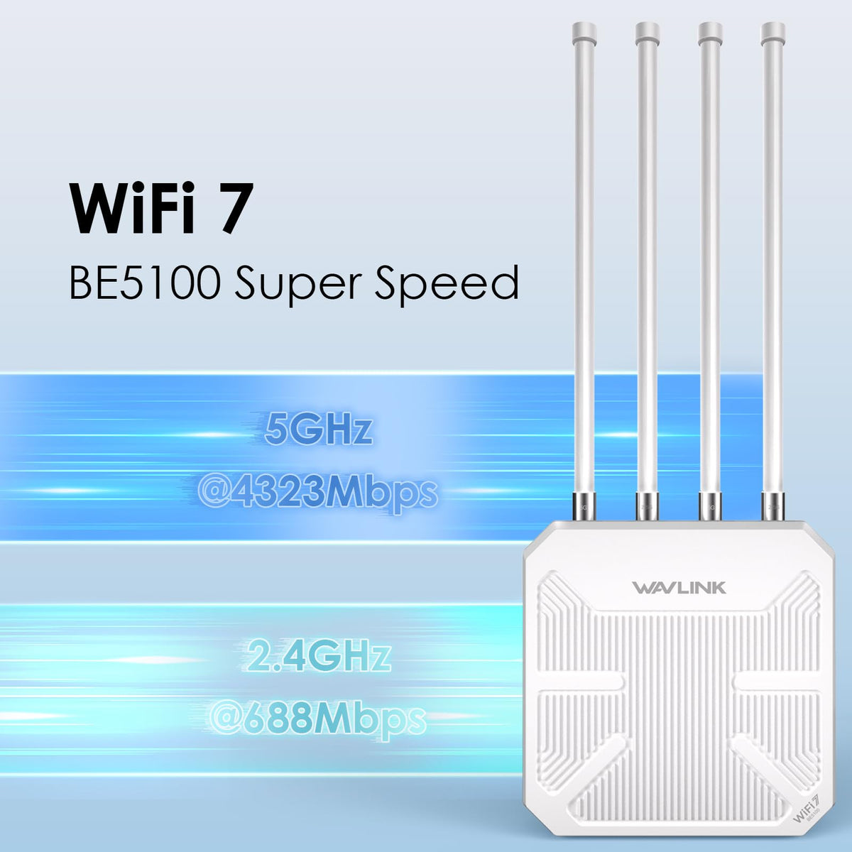 WAVLINK WiFi 7 BE5100 Outdoor WiFi Extender
