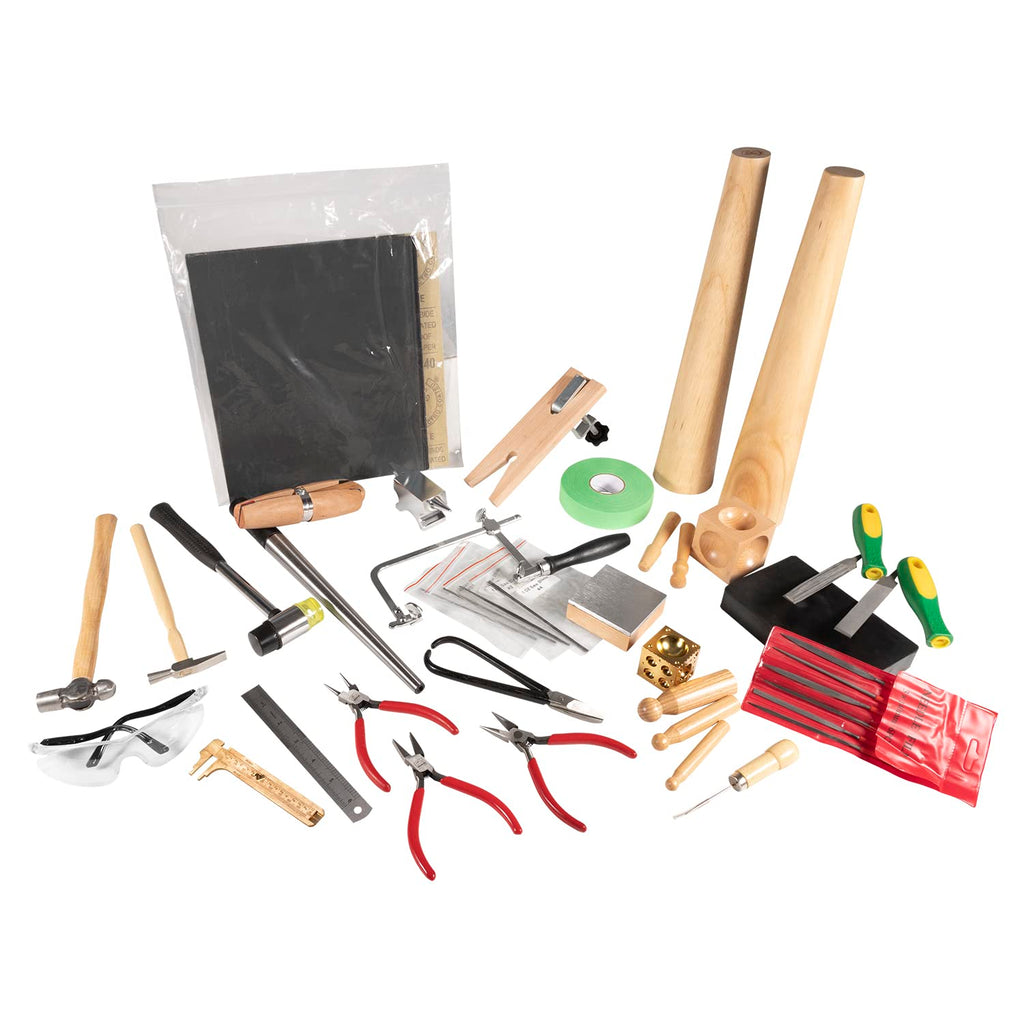 LAIKOU Metalsmith Tools Kit Beginners - Apprentice Metalsmithing Jewelry Making Tool Set - Professional Jeweler Repair DIY Working Tool Set