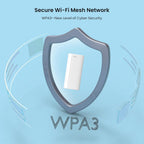 Tenda AX3000 Mesh WiFi 6 System Nova MX12-7000 sq.ft WiFi Coverage - Whole Home - 1.7 GHz Quad-Core CPU - Dual-Band Mesh Network for 160+ Devices - 3 Gigabit Ports per Unit - 3-Pack