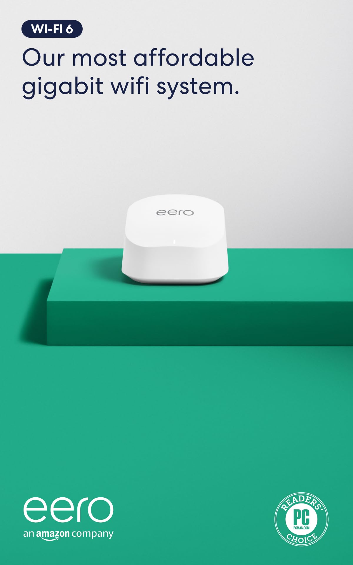 Amazon eero 6+ mesh wifi system - Supports internet plans up to a Gigabit, Coverage up to 4,500 sq. ft., Connect 75+ devices, 3-pack