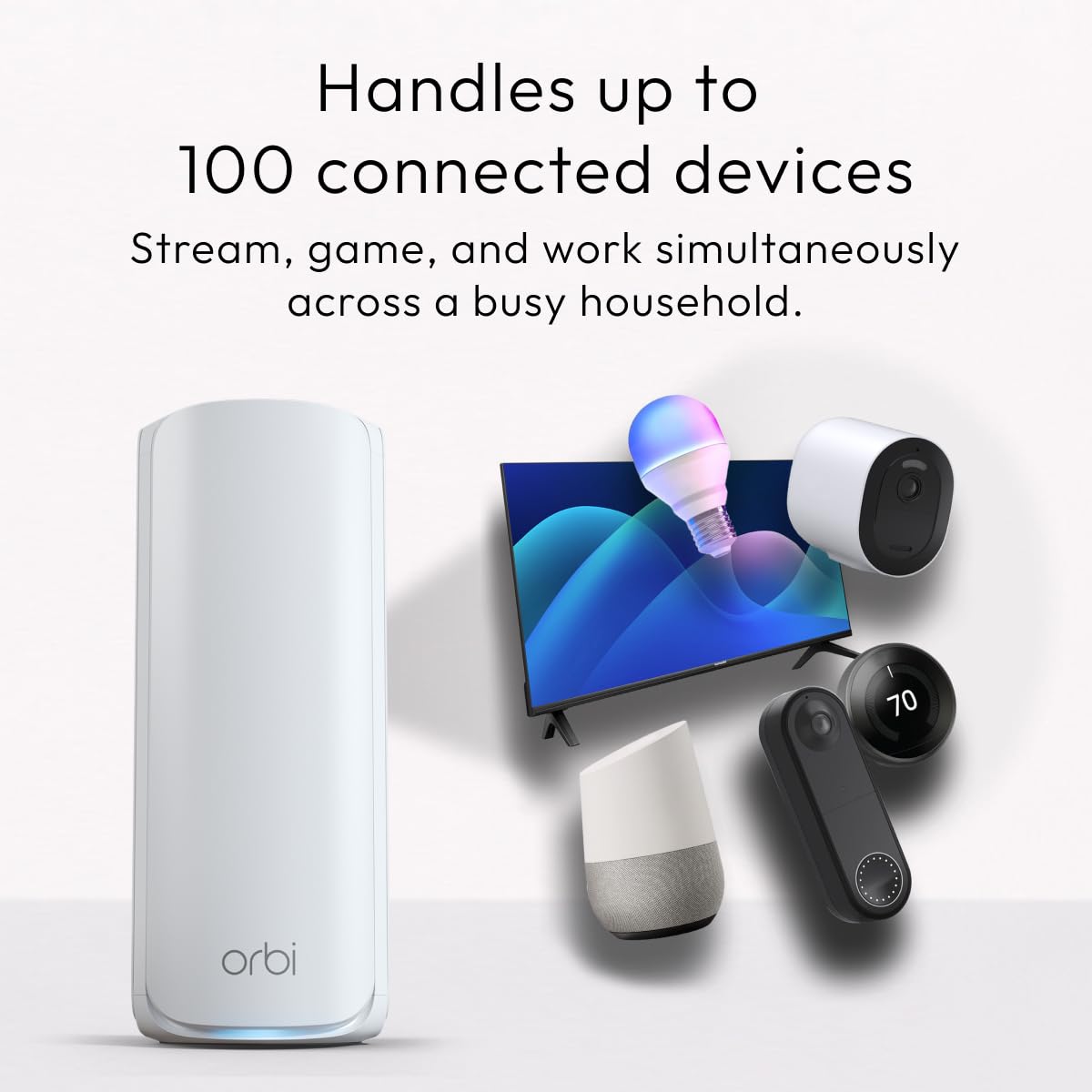 NETGEAR Orbi 770 Series WiFi 7 Mesh System, Up to 5,500 sq ft., 2 Pack