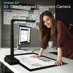 Large Format Book & Document Scanner, Capture Size A2/A3, 26MP USB Document Camera with Auto-Flatten, Fingerprint Removal Technologies, Multi-Language OCR, Compatible with Windows & macOS