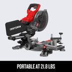 CRAFTSMAN V20 Cordless Sliding Miter Saw, 7-1/4 inch, Battery and Charger