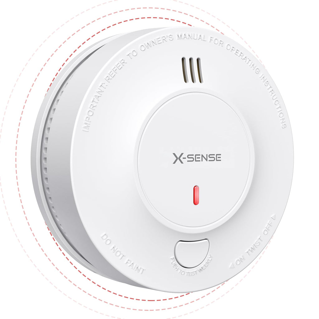 X-Sense Interconnected Smoke Detector, 10-Year Battery, SD19-W, 6-Pack