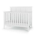 Child Craft Atwood 4-in-1 Convertible Baby Crib, Wooden Nursery Furniture Converts to Daybed, Toddler Bed and Full-Size Bed, 3 Mattress Height Adjustments, Non-Toxic Baby Safe Finish, Matte White