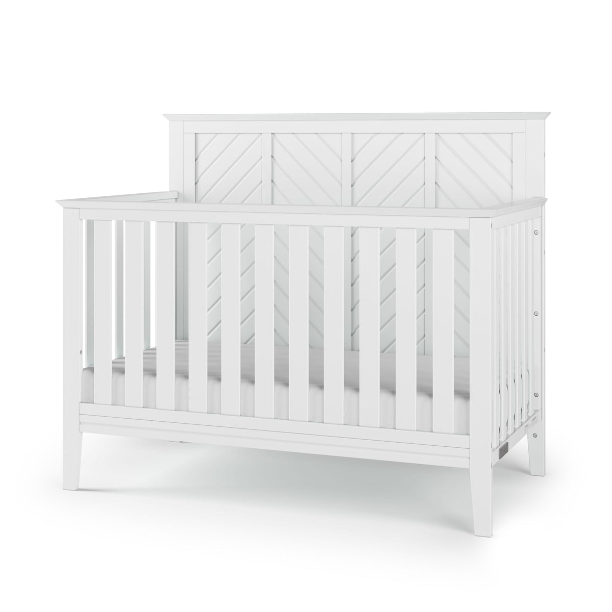 Child Craft Atwood 4-in-1 Convertible Baby Crib, Wooden Nursery Furniture Converts to Daybed, Toddler Bed and Full-Size Bed, 3 Mattress Height Adjustments, Non-Toxic Baby Safe Finish, Matte White