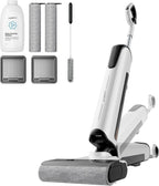 uwant Wet Dry Vacuum Cleaner 180°Lay-Flat Push-in Vacuum Mop All in One with 18000Pa Suction Auto Self-Cleaning Anti Odor Stick Dual-Edge Vacuum Cleaner Set of 1 for Hard Floor/Carpet D100