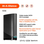 ARRIS Surfboard G36 DOCSIS 3.1 Multi-Gig Modem & Wi-Fi 6 Router | AX3000