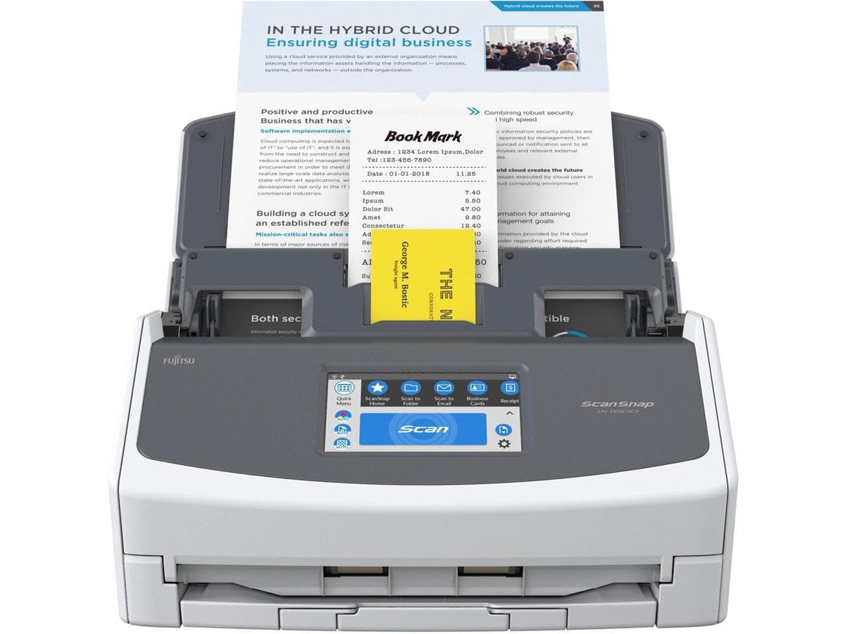 Fujitsu ScanSnap iX1600 ADF Scanner - 600 dpi Optical, White