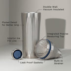 Diamond Edition Hybrid Cocktail Shaker Set, Stainless Steel, 28 oz
