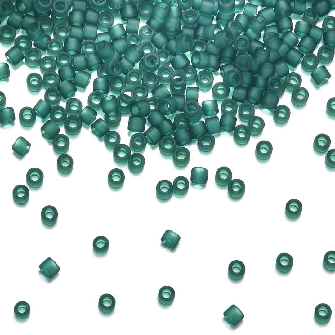30g Miyuki Delica 11/0 Seed Beads, Matte 24Kt Light Gold-Plated DB334