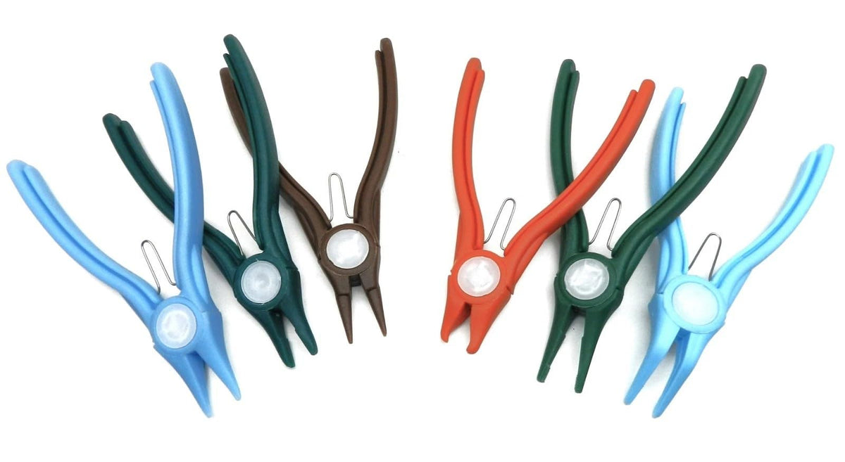 Nylon Pliers Set of 6 for Jewelry Making, Non-Marring Plastic Jaw, Assorted Shapes, for Beading, Wire Wrapping, and Crafting