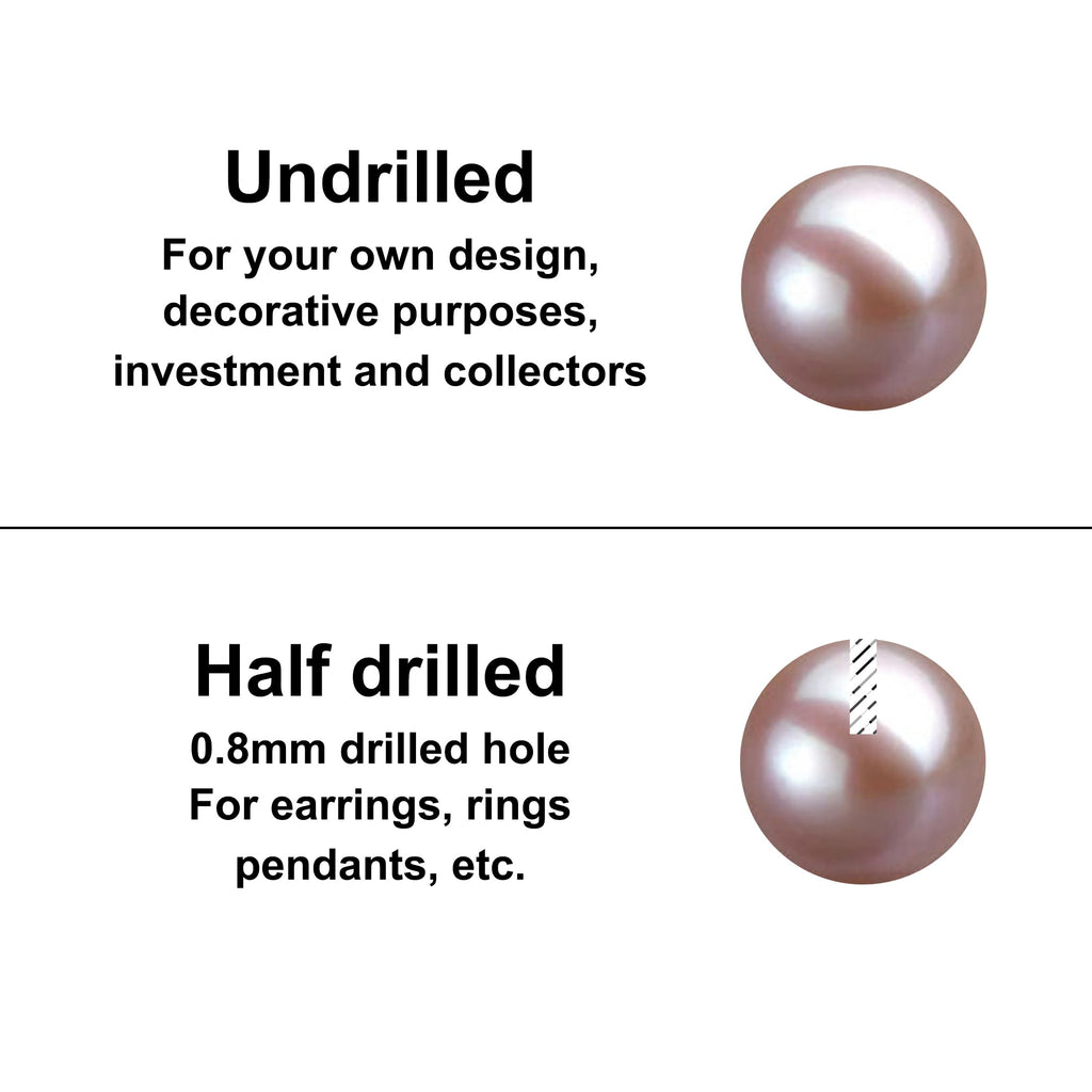 Pair of Japanese Freshwater Loose Cultured Pearls AAAA Graded Lavender Color 5-10mm Half Drilled or Undrilled for Jewelry Making Rings, Pendants, Earrings Add On Beads – Orien Jewelry