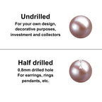 Pair of Japanese Freshwater Loose Cultured Pearls AAAA Graded Lavender Color 5-10mm Half Drilled or Undrilled for Jewelry Making Rings, Pendants, Earrings Add On Beads – Orien Jewelry