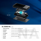 GL.iNet GL-E5800 NA MUDI 7 5G Tri-Band Wi-Fi 7 Travel Router with eSIM