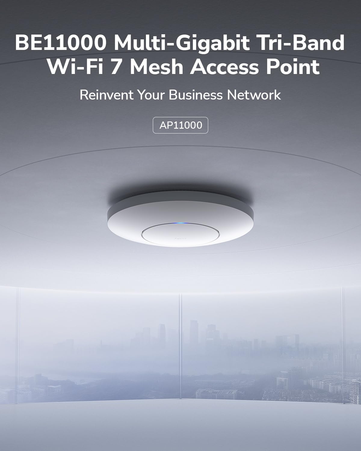 Cudy BE11000 Wi-Fi 7 Gigabit Mesh Access Point, 10G SFP+, 2.5G PoE, AP11000