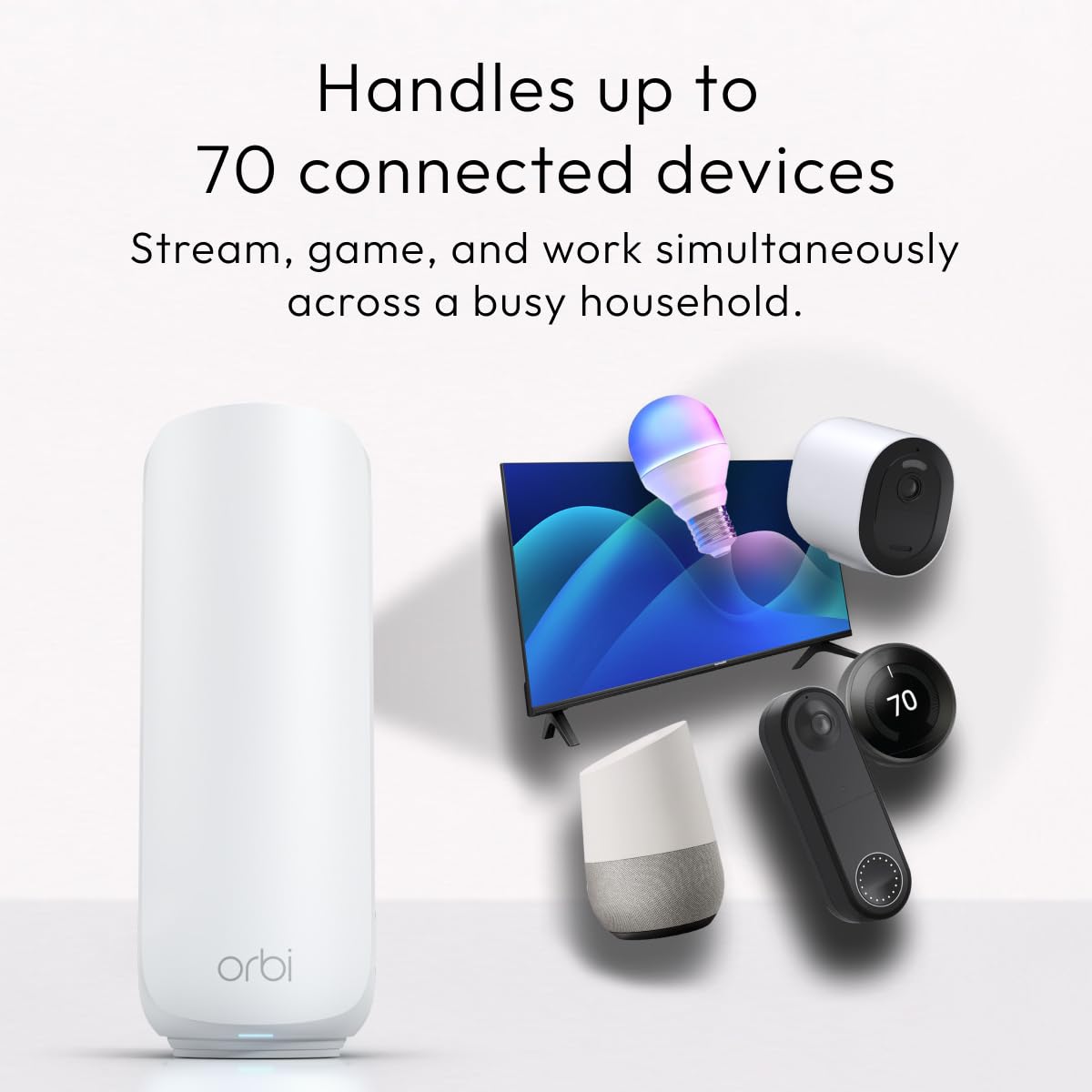 NETGEAR Orbi 360 Series WiFi 7 Mesh System, Up to 6,000 sq ft., 3 Pack