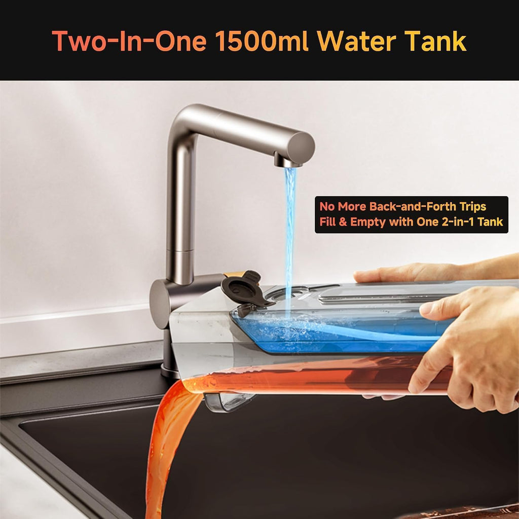 uwant Wet Dry Vacuum Cleaner 180°Lay-Flat Push-in Vacuum Mop All in One with 18000Pa Suction Auto Self-Cleaning Anti Odor Stick Dual-Edge Vacuum Cleaner Set of 1 for Hard Floor/Carpet D100