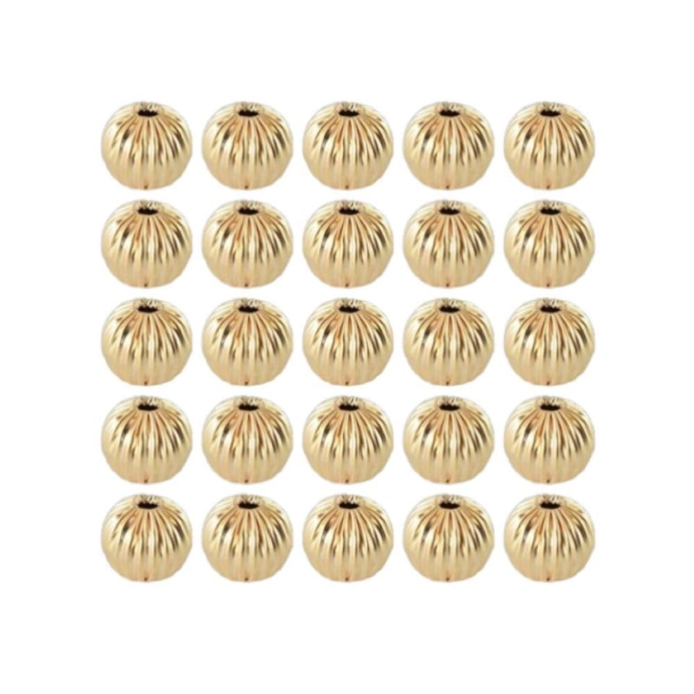 Premium 14K/18K Gold-Filled ep Watermelon Beads - Elegant Textured Design for Jewelry Making, DIY Crafts, 4mm to 10mm Variety Pack (18K-10mm-100 PCs)