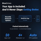 BlueDriver OBD2 Scanner Bluetooth, No Subscription, ABS SRS TPMS