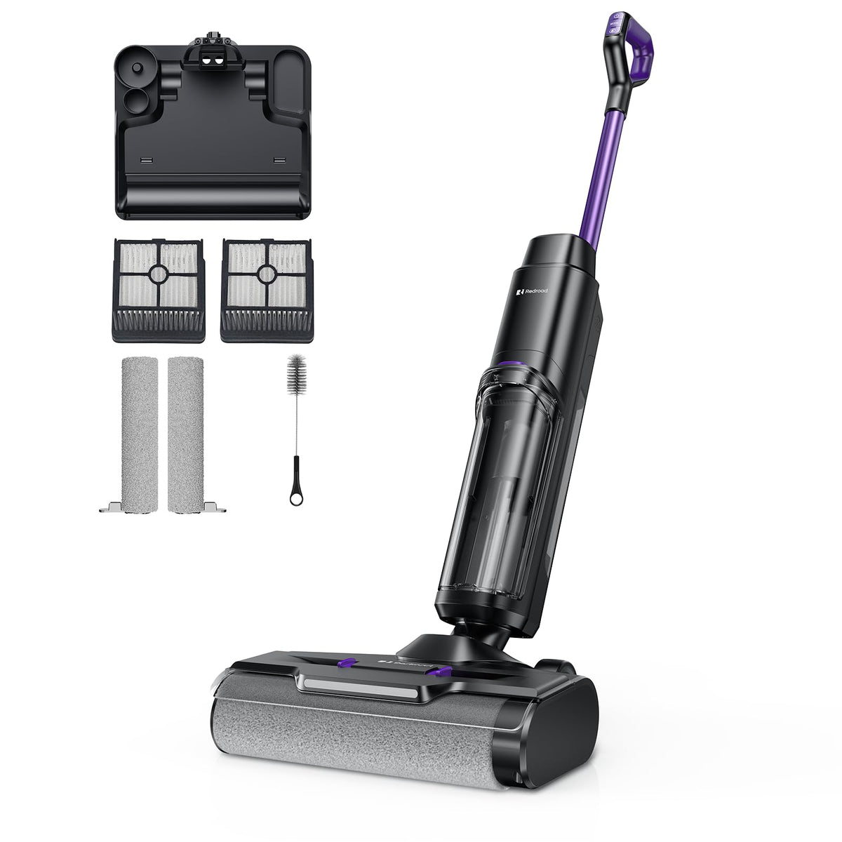 Wet Dry Vacuum Cleaner 16,000Pa,50Mins Runtime Cleaning Area 3,013 ft²,Cordless Vacuum Cleaner, Cordless Vacuum and Mop All in One,for Hard Floors Sticky Messes and Pet Hair,W15 Set