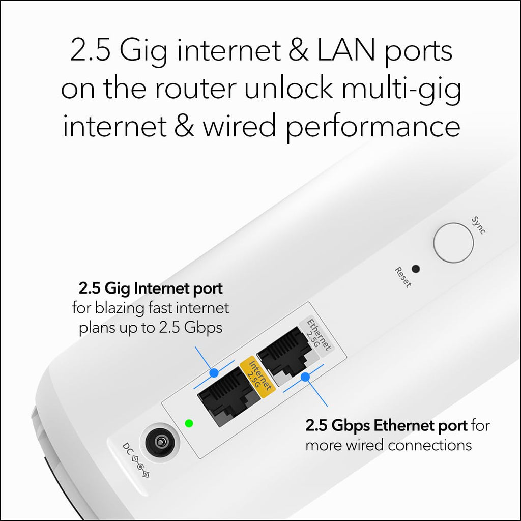 NETGEAR Orbi 360 Series WiFi 7 Mesh System, Up to 6,000 sq ft., 3 Pack