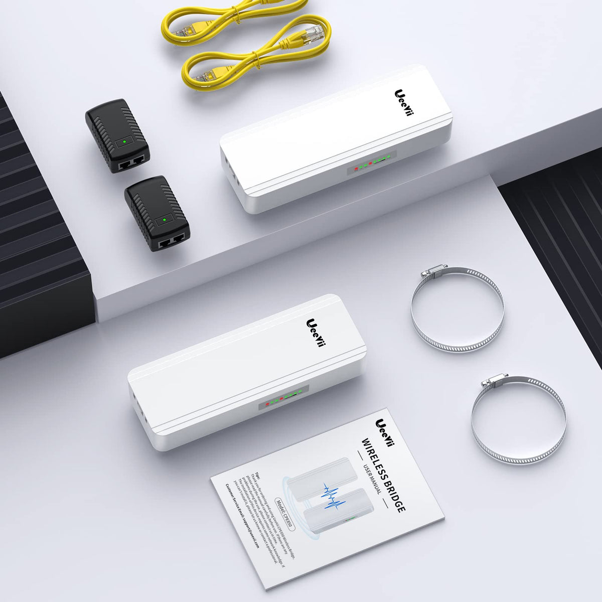 Gigabit Wireless Bridge, UeeVii CPE850 5.8GHz Point to Point WiFi Bridge