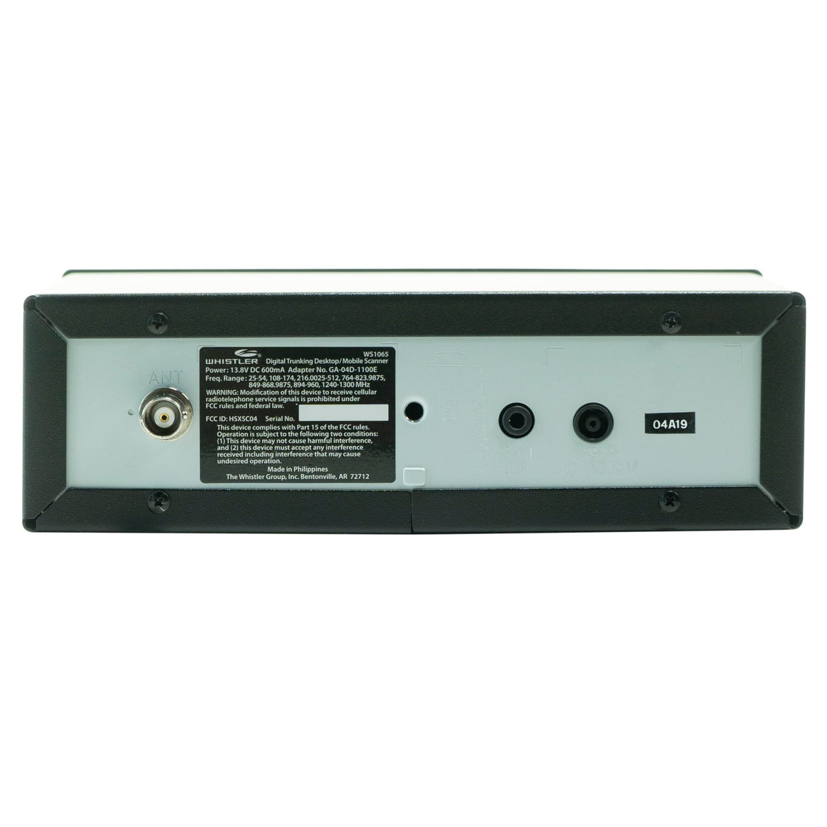 Whistler WS1065 Digital Trunking Desktop Scanner – Programmable Police/Fire Radio with Backlit Display, 1800 Memory Channels, and V-Scanner Technology – Black