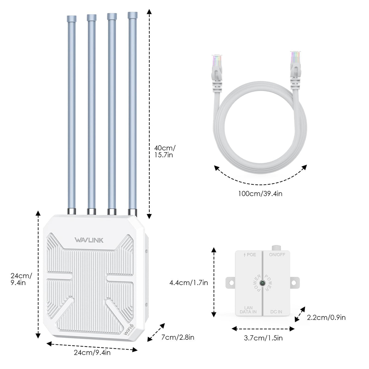 2026 WAVLINK AX3000 Outdoor WiFi 6 Extender, Outdoor WiFi Repeater
