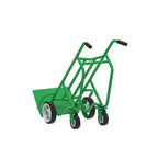 F84808A3 14 Gauge Steel Deep Frame Bag and Box Pallet Truck with 4 Solid Wheels, 14-1/2" Width x 54" Height x 10" Depth