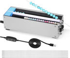 Piefeak Semi-Automatic Beading, 100W Electric Bead String Maker with Adjustable Roller Width, 2 Channels, Quick Beading for Jewelry Making