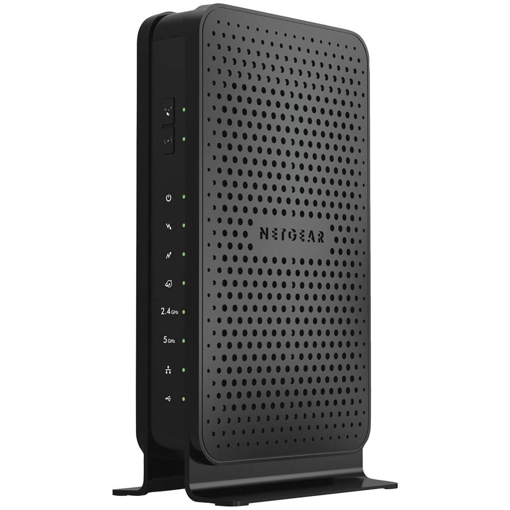 Netgear C3700-100NAR C3700-NAR DOCSIS 3.0 WiFi Cable Modem Router with N600 8x4 Download speeds for Xfinity from Comcast, Spectrum, Cox, Cablevision (Renewed)