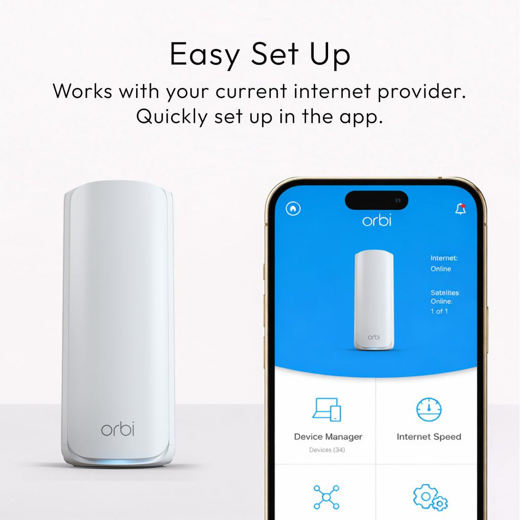 NETGEAR Orbi 770 Series WiFi 7 Mesh System, Up to 5,500 sq ft., 2 Pack