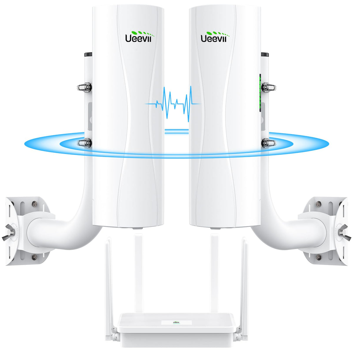 UeeVii 5KM Dual Gigabit Point to Point Wireless Bridge Complete Kit CPE688