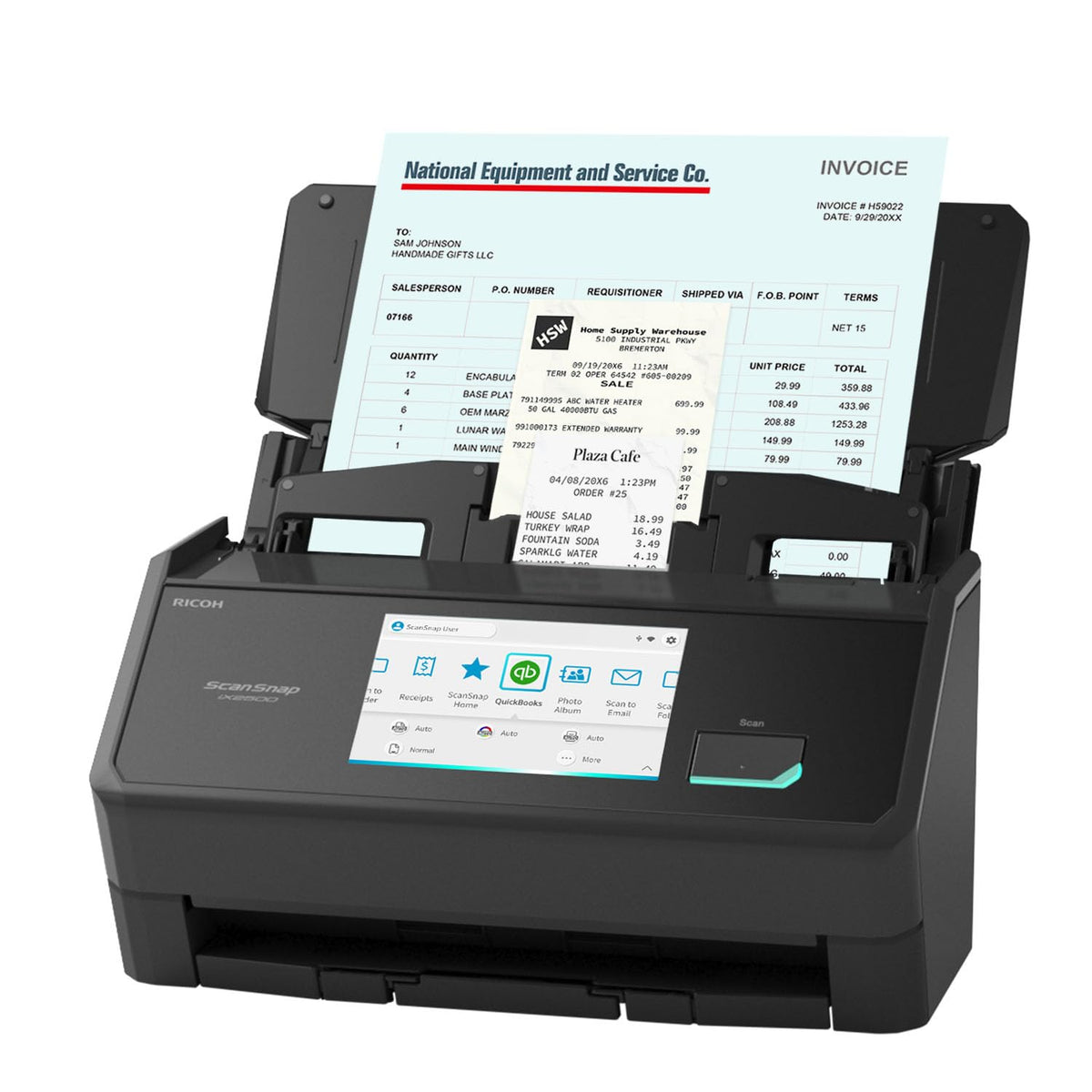 ScanSnap iX2500 Premium Wireless or USB High-Speed Document Scanner