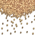 30g Miyuki Delica 11/0 Seed Beads, Transparent Matte 24Kt Gold Plated DB331